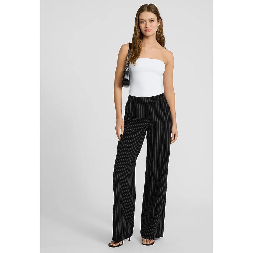 Express Editor Studio Stretch Twill Mid Rise Pinstripe Trouser Pants 6S Classic